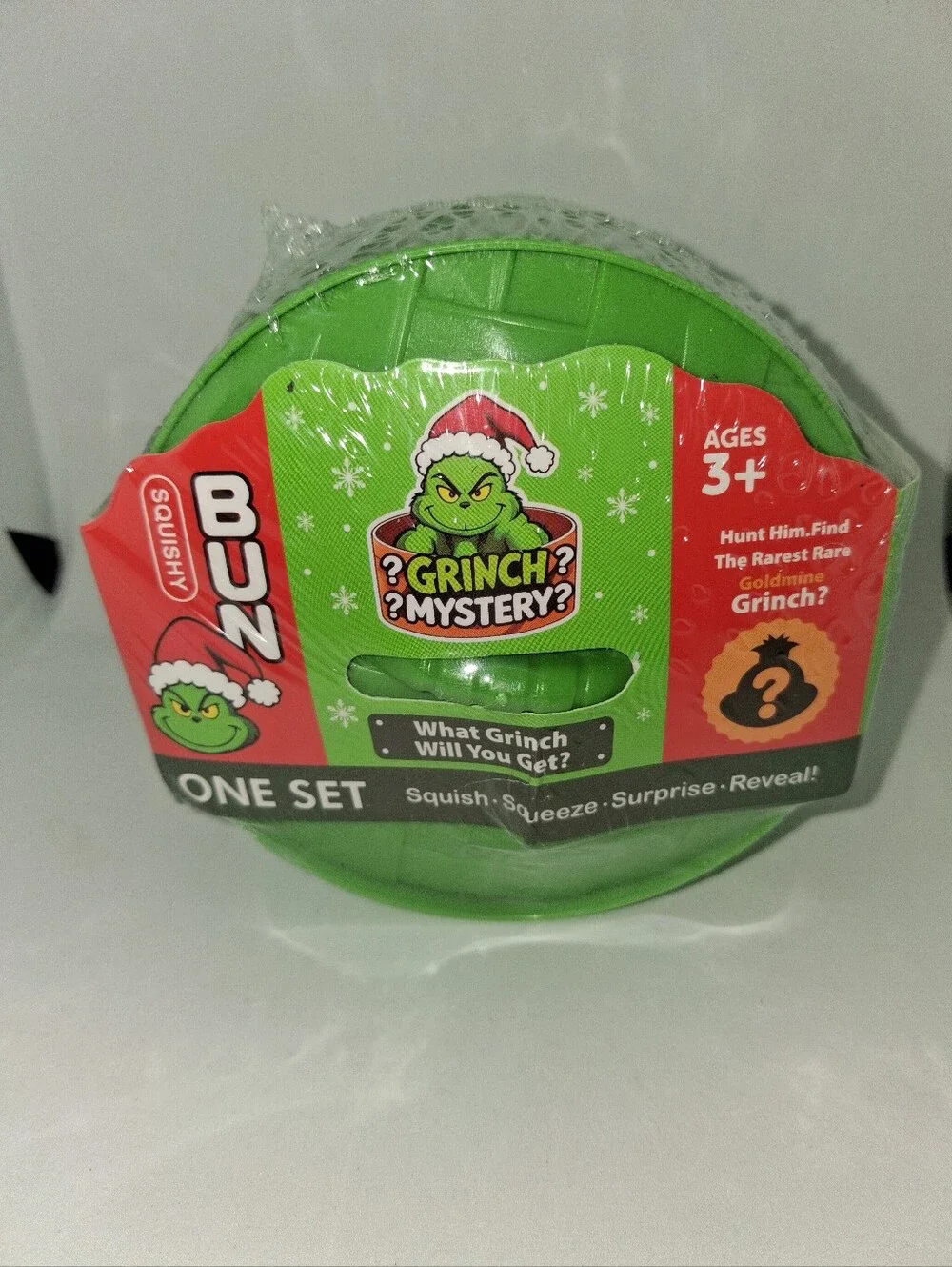 (sealed) Mystery Grinch Squishy Dumpling Bun Toy - Hunt For The Rare